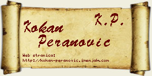 Kokan Peranović vizit kartica